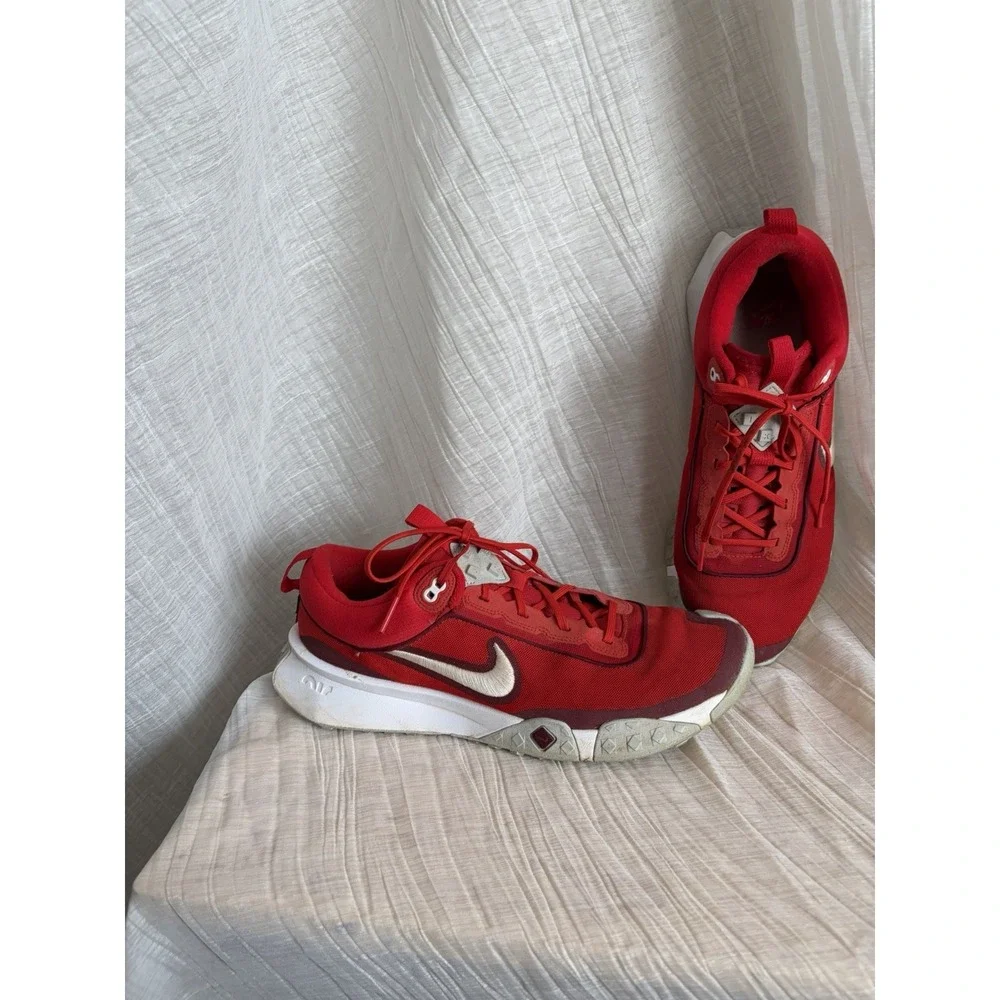 Nike Air Diamond Varsity Turf Red Mens 13 Baseball Softball Trainng Shoes DZ0502